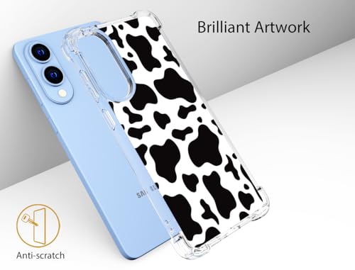 for Samsung Galaxy S25 Edge Case - Black Cow Print - color: Black Cow Print, size: Galaxy S25 Edge