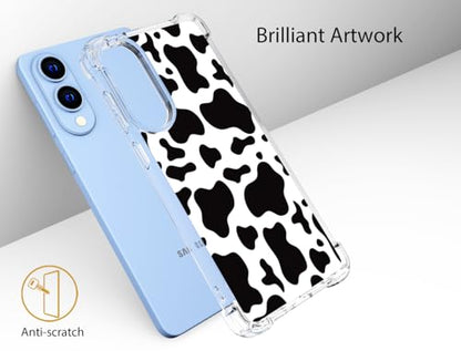 for Samsung Galaxy S25 Edge Case - Black Cow Print - color: Black Cow Print, size: Galaxy S25 Edge