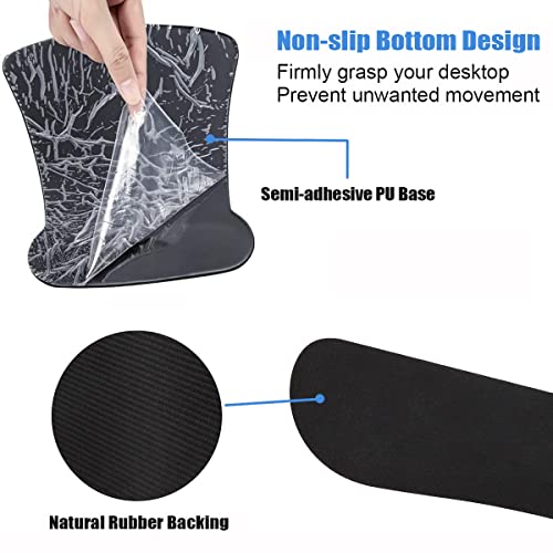 Mouse Pad Wrist Support and Keyboard Wrist Rest Set with Coasters, She Believed She Could So She Did Inspirational Quote Wrist Mouse Pad with Non-Slip PU Base for Home Office Working Studying - color: She Believed She Could So She Did Inspirational Quote