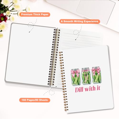 Funny Pickles Journaling Notebook, Pickle Lovers Gifts Journals for Writing - color: Dill with it Pickles