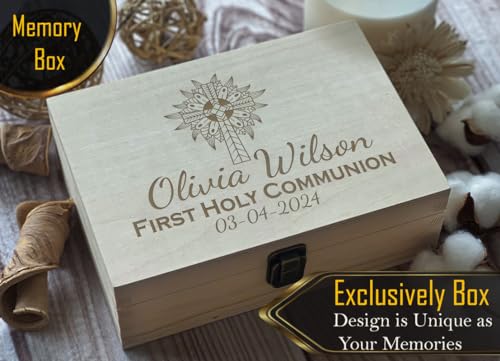 Personalized First Holy Communion Gift: Christian Engraving with Custom Name and Date - Sacred Keepsake for a Blessed Day