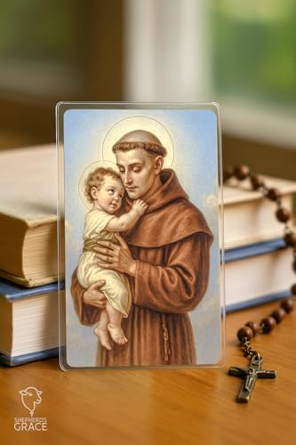 St. Anthony Catholic Prayer Cards, Laminated 5-Pack