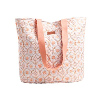 Maison d' Hermine Shopping Bags Cotton Quilted Tote Bag with Zipper Pockets - color: 042 - Fair Isle