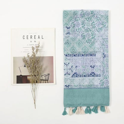 Yeieeo Boho Scarf for Women Lightweight Floral Printed Scarf Fall Winter Fashion Fringed Shawl - color: Floral 33
