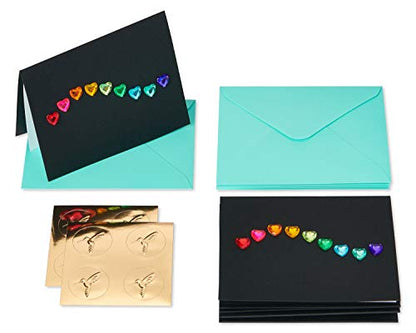 Papyrus Blank Cards with Envelopes, Rainbow Gems (6-Count) - color: ‎rainbow Gems