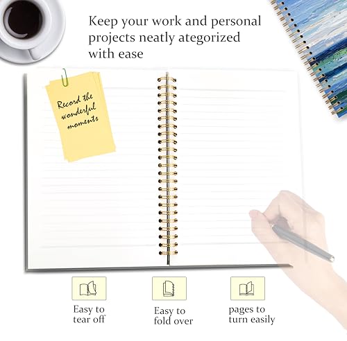 GDJIEGBC Blue Abstract Ocean Notebook 5.5x8.3in - color: Color D