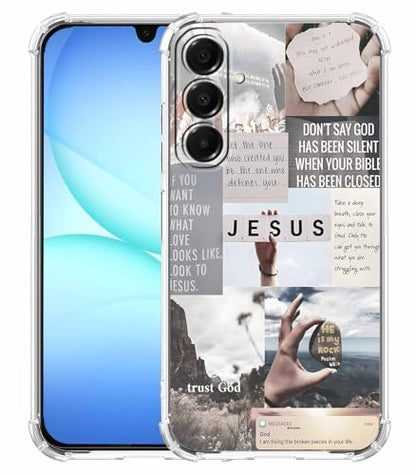 Jesus Quotes Case for Samsung Galaxy A17,Christian Bible Verse Saying Collage,Unique Soft TPU Bumper Case,SA17 - color: Jesus Quote, size: Samsung Galaxy A17