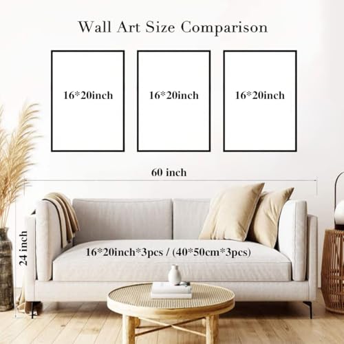 YUFEIART 3 Piece Jesus Feeds the 5000 Framed Wall Art Set of 3 12x16 - color: Jesus Feeds The 5000, size: 12x16 Framed