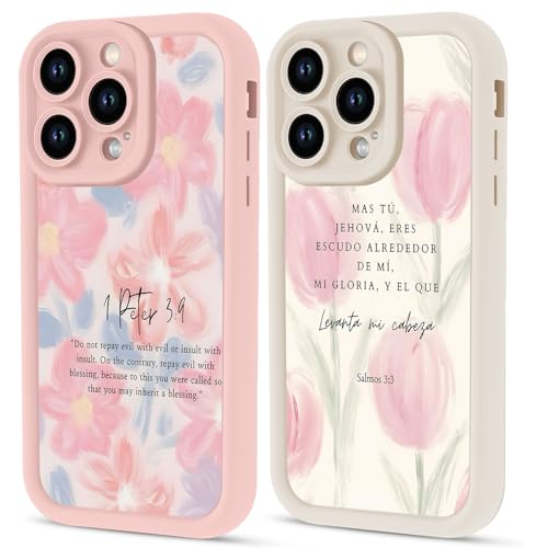 2 Pack Aesthetics Jesus Christian Bible Verses Phone Cases for iPhone 11 Pro MAX Case Flower Designed Shockproof Soft Protective for Women Men Cover Funda for iPhone 11 Pro MAX 6.5 Inch - color: Christian, size: for iPhone 11 Pro MAX