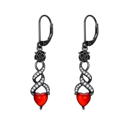 HPQQ Earrings for Women Sterling Silver Dangle Earrings Birthday Christmas Jewelry Gifts for Women Wife Mom - color: White Gold-Celtic Knot