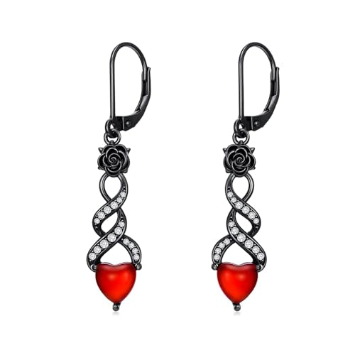 HPQQ Earrings for Women Sterling Silver Dangle Earrings Birthday Christmas Jewelry Gifts for Women Wife Mom - color: White Gold-Celtic Knot
