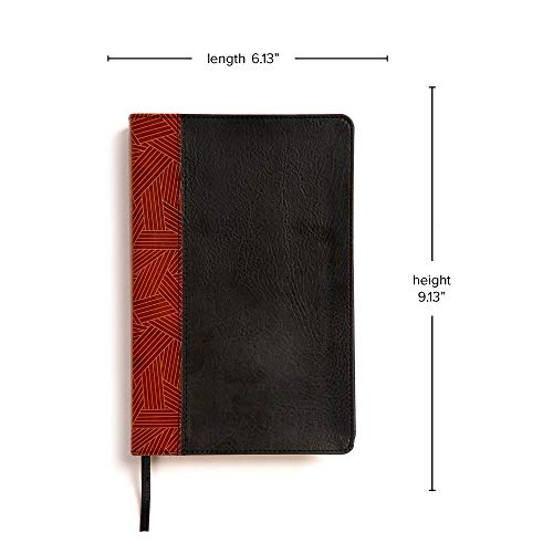 CSB Rainbow Study Bible, Black/Tan LeatherTouch, Indexed - color: Black/Tan Indexed