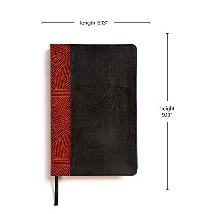 CSB Rainbow Study Bible, Black/Tan LeatherTouch, Indexed - color: Black/Tan Indexed