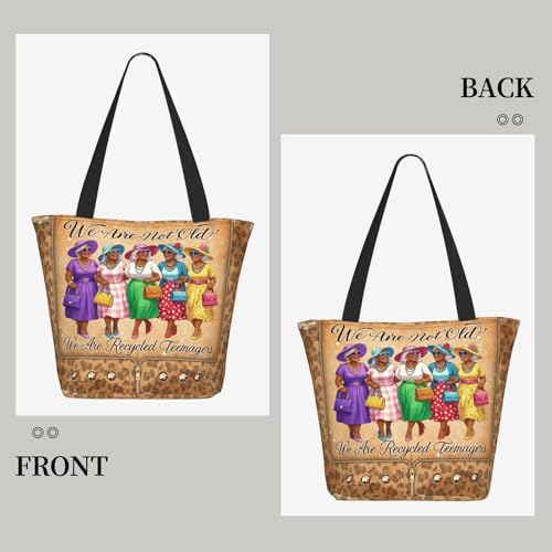 Tote Bag For Women, Tote Bag With Zipper Large Shoulder Bag For Women Travel, Work, Office, College, Nursing - color: Black Woman