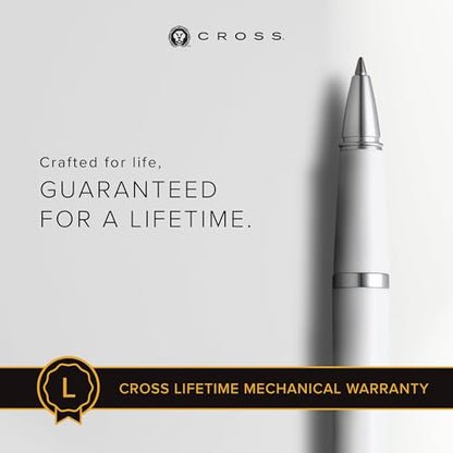 Cross Bailey Light Rollerball Pen, Polished White, Medium Point, Black Ink - color: Polished White