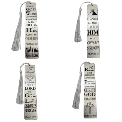 Christian Psalm Bookmarks, Bible Verse Gifts, Metal Bookmarks (All 4 Christian Bookmark Gifts) - color: All 4 Christian Bookmark Gifts