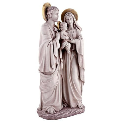 Avalon Gallery Garden Statue - Mary Joseph & Jesus Stone-Resin Devotional Sculpture, 25.5”H, Holy Family