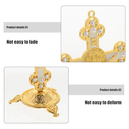 Cross Figurine Jesus Carrying Cross Statue for Home and Office Decoration Western Religious Statue Catholic Gifts Desktop Jesus Sculpture and Figurine