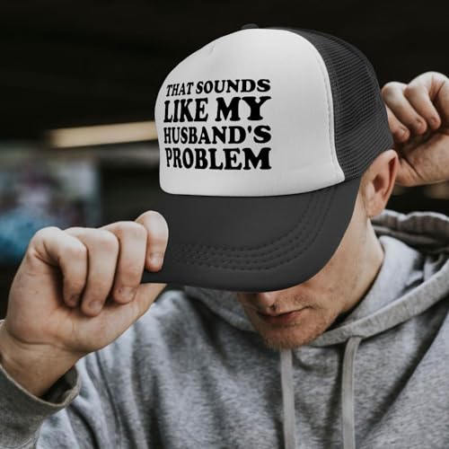 Black Trucker Hat with Funny Saying, Funny Hat for Men & Women - color: Allblack-7