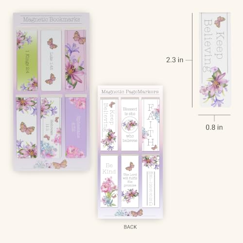 Christian Art Gifts Magnetic Scripture Bookmark Set for Women: Blessing - color: Believe #2