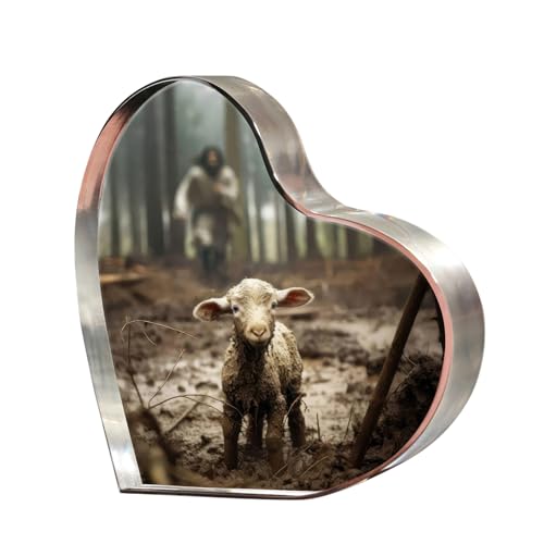 Christian Jesus and Lamb Decor,Spiritual Thank you Christian Gifts for women,pastor,christians,teachers,Mom,Sister,Friends,Mother's,Female Coworker-Religious Home Decor for Birthday,Christmas,Everyday Encouragement(4"x4")D-237 - color: Christian gifts for