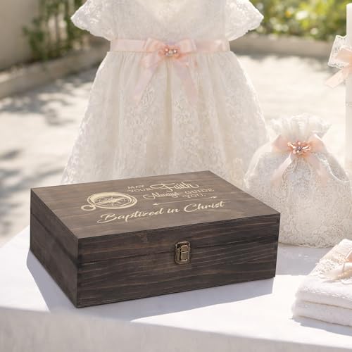 Baptism Memory Box, Engraved Christening & First Communion Gift, XL Size - size: X-Large, style: Baptism