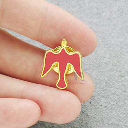 12 Pcs Holy Spirit Lapel Pin, Enamel Dove Confirmation Favors - color: Red
