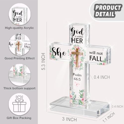 PVOPVO Cross Christian Gifts for Women - color: god2