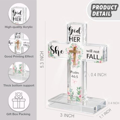 PVOPVO Cross Christian Gifts for Women - color: god2