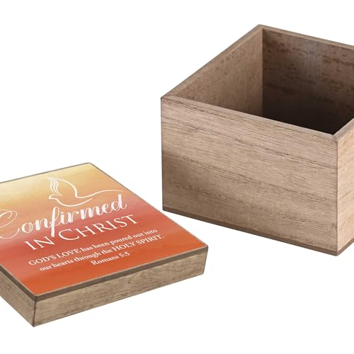 Elanze Designs Confirmed In Christ - God's Love Poured Out - Romans 5:5-4x3 Inch Multicolor MDF Wood Keepsake Memento Box