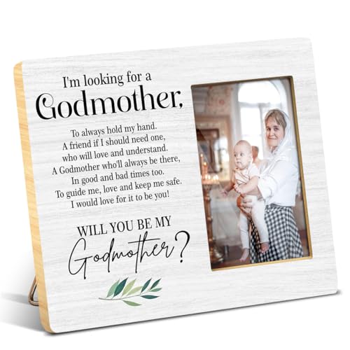 JioJio Chan Godmother Proposal Gift Picture Frame，Will You Be My Godmother - color: white02