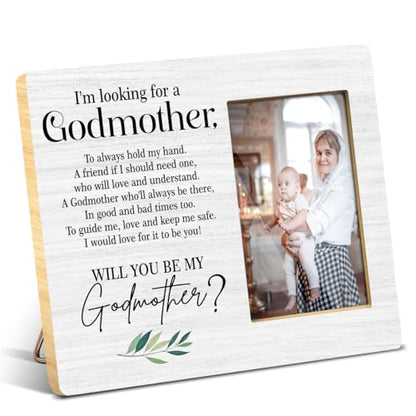 JioJio Chan Godmother Proposal Gift Picture Frame，Will You Be My Godmother - color: white02