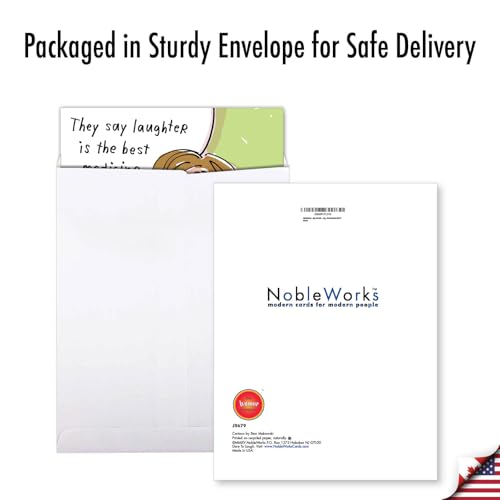 NobleWorks Jumbo Funny Get Well Soon Card Cartoon Humor Feel Better J9679 - style: Best Medicine
