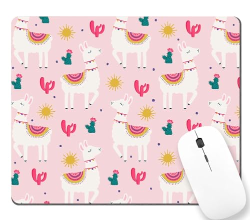 TSSOHU Cute Llama Alpaca Customized Rectangle Non-Slip Rubber MousePads for Office Home Laptop, Computer Mouse Pad for Wireless Mouse, 9.5""x7.9""x0.12"" Inch(240mm x 200mm x 3mm), WMJMP2436 - color: WMJ136
