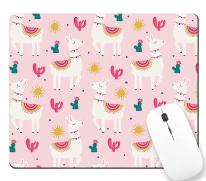TSSOHU Cute Llama Alpaca Customized Rectangle Non-Slip Rubber MousePads for Office Home Laptop, Computer Mouse Pad for Wireless Mouse, 9.5""x7.9""x0.12"" Inch(240mm x 200mm x 3mm), WMJMP2436 - color: WMJ136