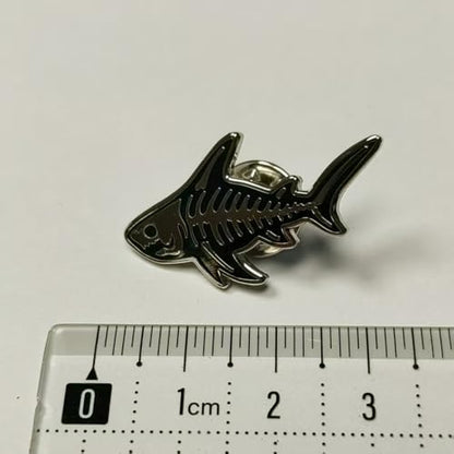 Shark Skeleton Enamel Pin Marine Creature Skull Stainless Steel Marine And Animal Protection Badge Brooch For Backpacks Coats Hats