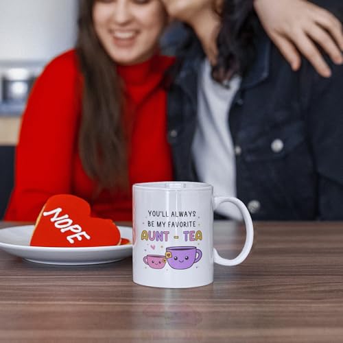 Gifts For Aunt, Auntie My Favorite Aunt-tea Gift, Funny Best Aunty Mug - color: Auntea-color