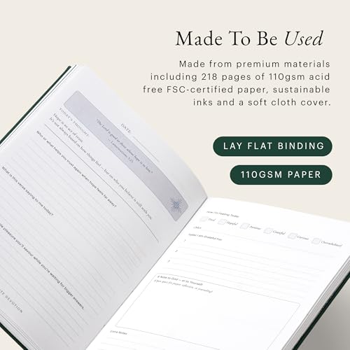 5-Minute Devotional Journal for Women: Daily Christian Scripture Reflections, Guided Prompts & Prayer | Build Faith in Just 5 Minutes a Day | 218 Pages, 110gsm Paper (Forest Green) - color: Forest Green