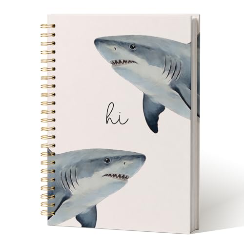 Shark Notebook for WomenGirls, Cute Shark Gifts for Animal Lovers A5 - color: Shark
