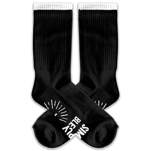 Christian Socks-Simply Blessed-Faith Based Novelty Socks for Men and Women-Inspirational Gifts for Church, Bible Study, Birthday, Christmas, Easter and More.(055)