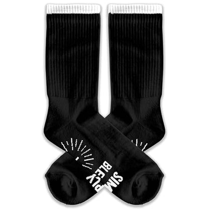 Christian Socks-Simply Blessed-Faith Based Novelty Socks for Men and Women-Inspirational Gifts for Church, Bible Study, Birthday, Christmas, Easter and More.(055)