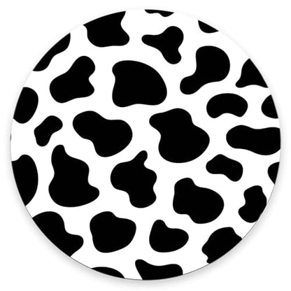 Mouse Pad, Cow Print Customized Premium-Textured Round Mouse Pad, Washable Mousepads with Non-Slip Rubber Base Computer Mouse Pads for Wireless Mouse 7.9×7.9×0.12 inches - color: Cow Print