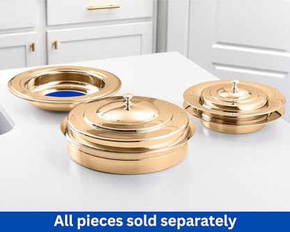 (Cup Tray Lid) Gold Premium Communion Trays for Churches | Stainless Steel Communion Ware Set, Supplies | 40 Cup Tray - color: Cup Tray Lid