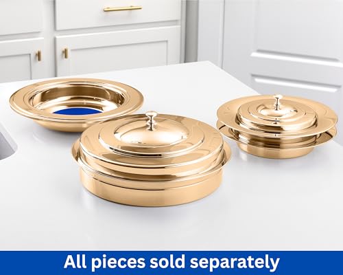 (Bread Tray) Gold Premium Communion Trays for Churches | Stainless Steel Communion Ware Set, Supplies - color: Bread Tray