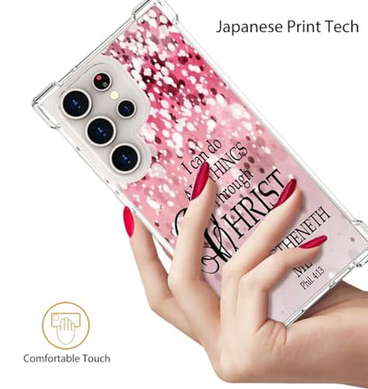 for Samsung Galaxy S24 Ultra Case - Pink Bible Verses - color: Pink Bible Verses, size: Galaxy S24 Ultra