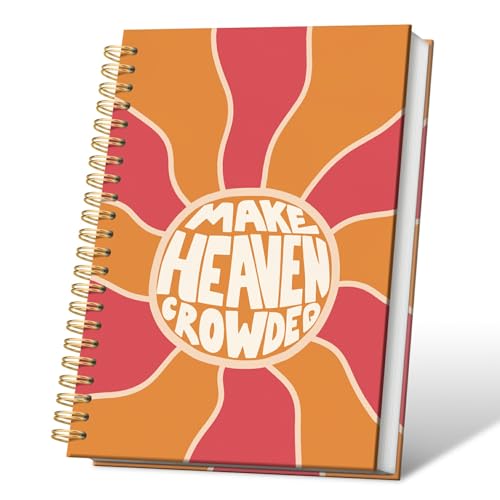 VONTP Christian Spiral Notebook, Make Heaven Crowded, 5.5x8.3 In - color: Modern