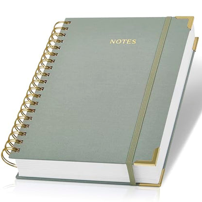Aesthetic Thick Spiral Notebook Journal For Women in B5 - Linen Hardcover - color: Sage Green, size: B5