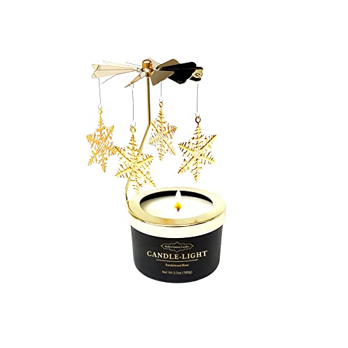 Kelly's Custom Candles Birthday Gifts for Women,for Wife,Rotatable Snowflake Candle Gift for Her,Unique Candle Gifts for Colleague,Mom and Wife,Birthday,Anniversary,Christmas and Thanksgiving. - size: Small(1-Pack), style: Snowflake