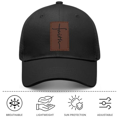 Christian Hats for Men Women Religious Gifts - color: Faith- Black Mesh