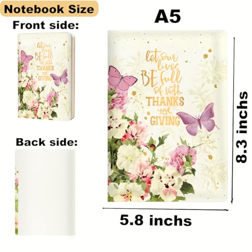 Inspirational Quote Lined Journal Notebook for Women Men, Thank you Gifts - color: Multi 0348